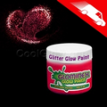 Glominex Glitter Glow Paint 2 Oz. Red Jars
